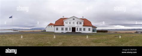 Official residence of the president of Iceland next to Church Stock ...