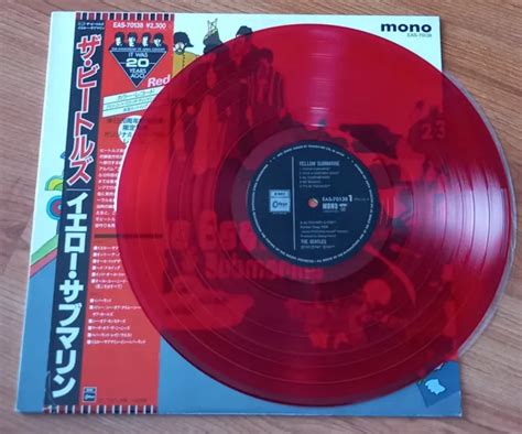 THE BEATLES YELLOW Submarine VINYLE ROUGE LP MONO JAPON 1986 ODEON EAS ...