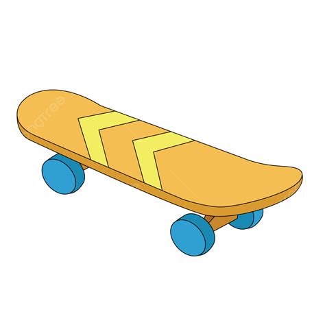 Skateboard Cartoon Vector Hd PNG Images, Skateboard Cartoon Yellow, Skateboard, Cartoon, Cartoon ...
