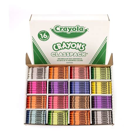 Buy Crayola Crayon Classpack - 800ct (16 Assorted Colors), Bulk School ...