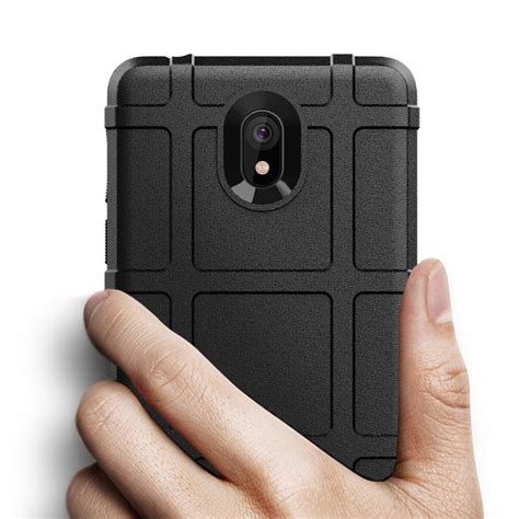 Grid Texture Tough Shockproof Case for Nokia 1 Plus (Black)