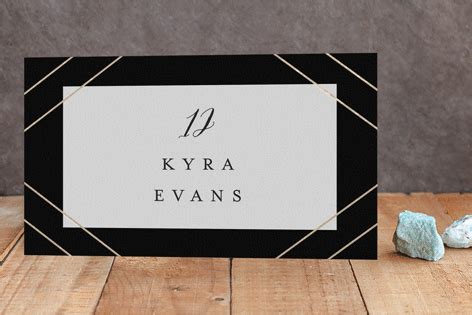 "Chic Mat" - Elegant, Classical Foil-pressed Place Cards in Blush by Kristie Kern. | Place cards ...