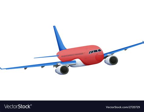 A red plane Royalty Free Vector Image - VectorStock