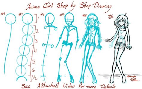 Anime Girl Step By Step tutorial (see video) by AlexandeNight on DeviantArt