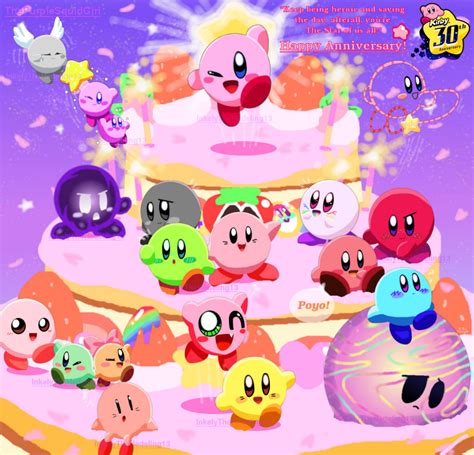 Kirby: Happy 30th Anniversary Kirby! by ThePurpleSquidGirl on DeviantArt