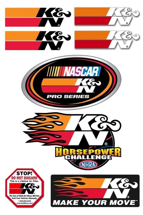 K&N FILTERS | Racing stickers, Logo sticker, Sticker design