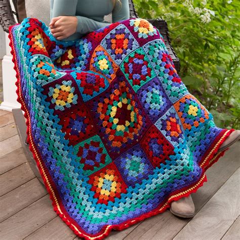 Red Heart Make a Blanket Statement in color Easy Crochet Patterns Free, Crochet Ideas, Granny ...