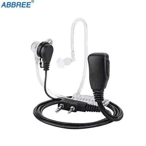 Radio Mic Earpiece Headset 2 Pin PTT Covert Acoustic Tube Earpiece for ...