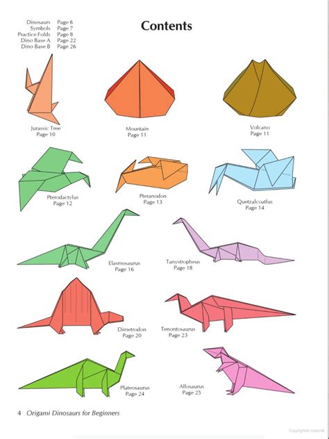 [Taro's Origami Studio] Standard 6 inch 65 Sheet and Dinosaurs ...