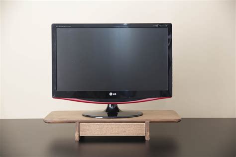 Wooden Monitor Stand With Drawer, Monitor Desk Shelf, Computer Riser, Home Office Accessories ...