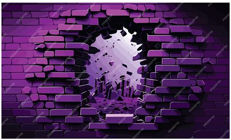 Premium Vector | A Broken wall art wallpaper design