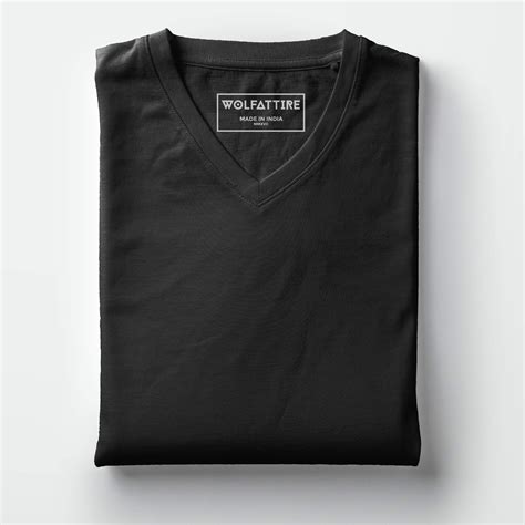 Black | V-Neck T-Shirt For Men – Wolfattire