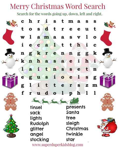 Free Christmas Word Search Printable! Go HERE to Print --> http://superduperkidsblog.com/free ...