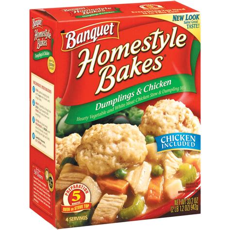 Banquet Homestyle Bakes Dumplings & Chicken 33.2 Oz Box - Walmart.com