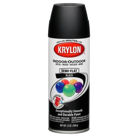 Krylon 12 Oz. Black Matte Spray Paint at Lowes.com