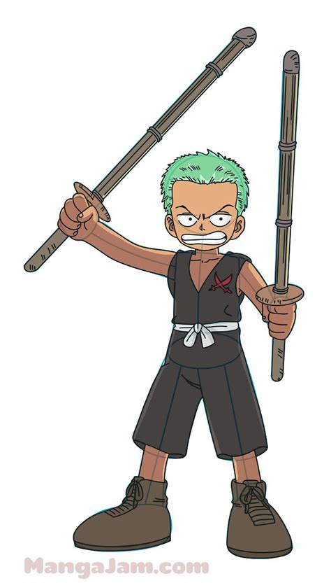 how_draw_kid-zoro_one_piece | Zoro one piece, Drawing for kids, One piece drawing