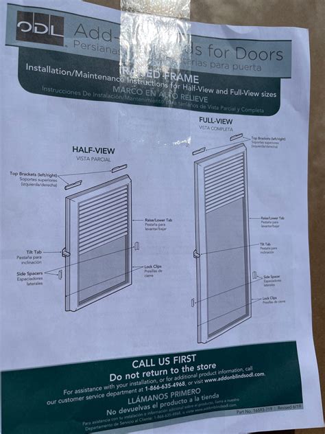 ODL raced frame add on blinds for doors – Gersons Liquidators, Building ...