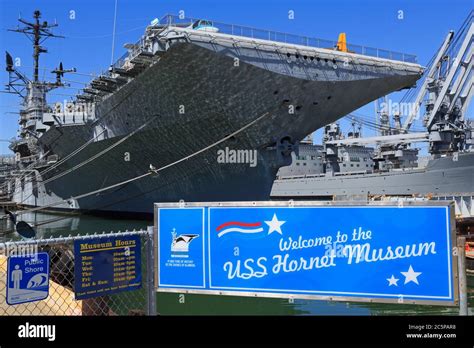 USS Hornet Aircraft Carrier Museum,Alameda,California,USA Stock Photo ...