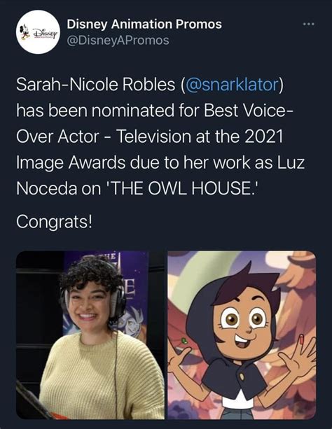 Sarah-Nicole Robles (@snarklator) has been nominated for Best Voice ...