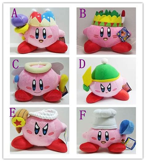 2017 Kirby 7 18cm Plush Dolls Pink Plush Stuffed Figure Toys With The ...