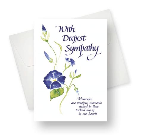 Northern Cards - 12 Sympathy Cards - Flower Wisp (May All The Cherished Memories of Your Loved ...