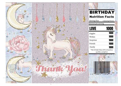 Chip Bag Template | Unicorn Birthday | Chip Bag | Chip Bag Template ...