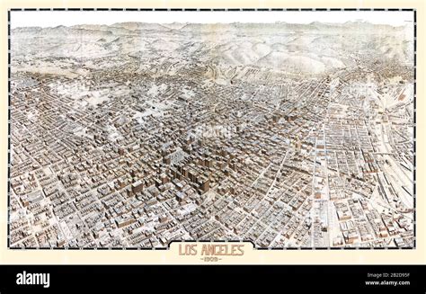 City and suburban street map of Los Angeles Stock Photo - Alamy