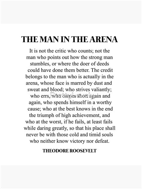 "The man in the arena, Theodore Roosevelt, Daring Greatly, Quote ...