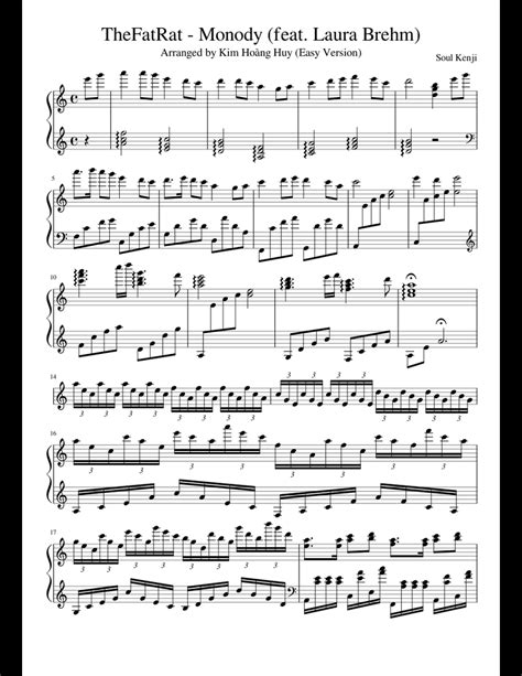 TheFatRat - Monody (Easier Version) | By Kim Hoàng Huy | Complete sheet ...