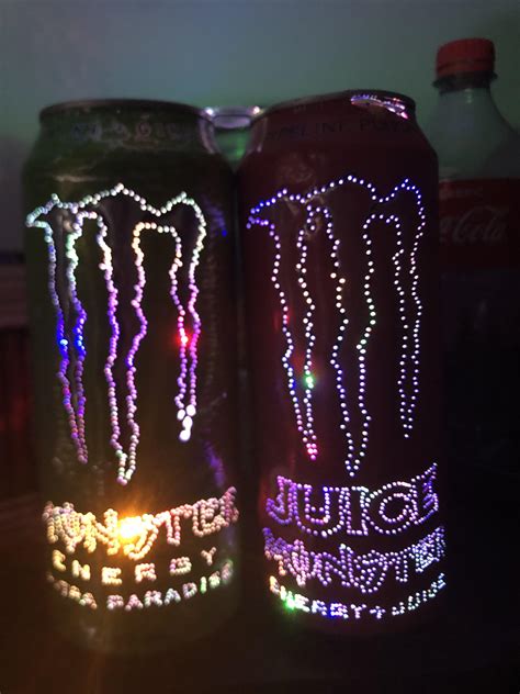 Some lights I made from monster cans : r/energydrinks