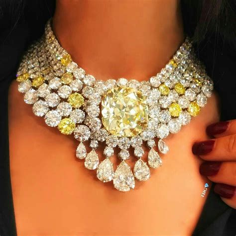 A Gorgeous Yellow Diamond and Diamond Necklace | Eyes Desire Gems and Jewelry