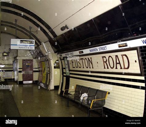 Old Euston Road Station Name at Warren Street Tube Station London Stock Photo: 5677291 - Alamy