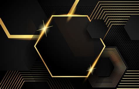 Black and Gold Hexagonal Background 2207834 Vector Art at Vecteezy