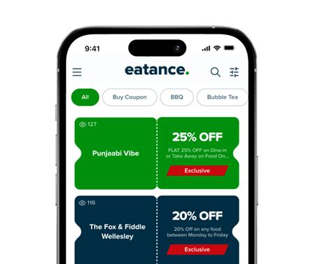 Eatance Coupons App - Discover Delicious Deals and Discounts in Toronto