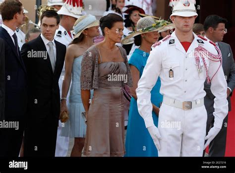 Princess Stephanie of Monaco on the Prince's Palace square following ...