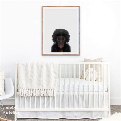 Monkey Print Nursery Art Prints Nursery Wall Art Nursery - Etsy