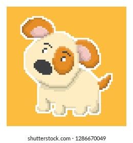 Puppy Pixel Art Stock Vector (Royalty Free) 1286670049 | Shutterstock