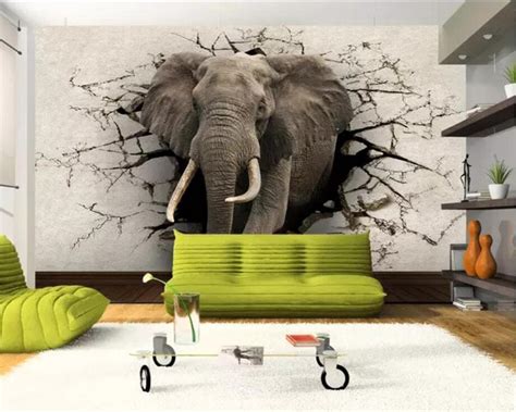 Avikalp Exclusive AWZ0300 3d Wallpaper 3d Wall Elephant Home Decoratio – Avikalp International ...