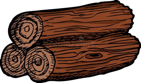 Pile of Three Logs stock vector. Illustration of heap - 23371684