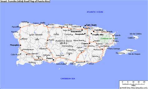 Map of Puerto Rico - ToursMaps.com