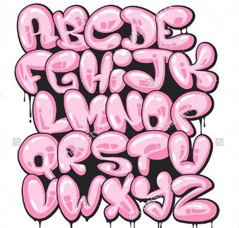 Bubble Letter Graffiti Alphabet | Graffiti, Letras de graffiti abecedario, Letras grafiti