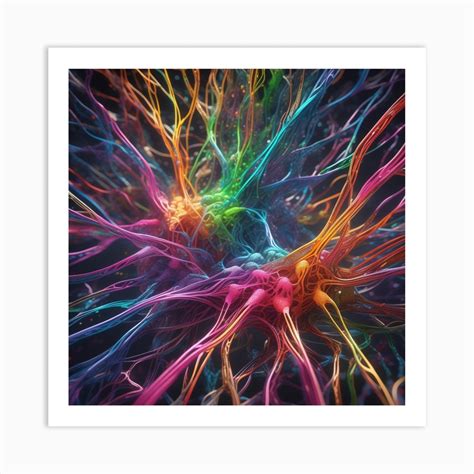 Colorful Neuron 8 Art Print by Pat4U - Fy