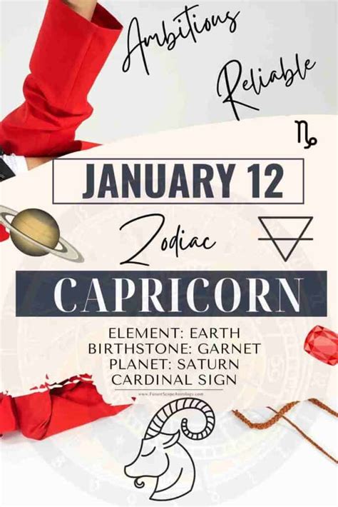 January 12 Zodiac Sign (Capricorn) Birthday Personality, Birthstone ...