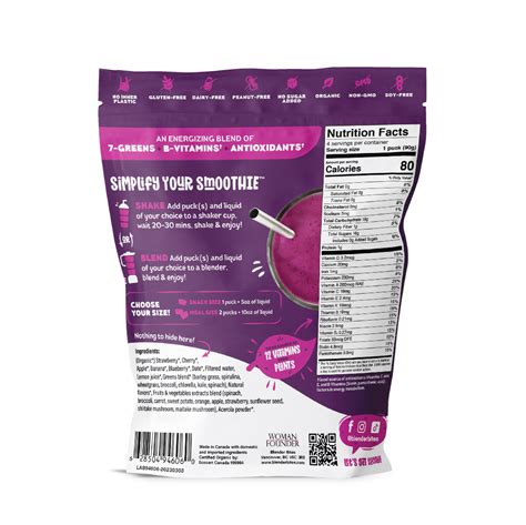 Blender Bites 1-Step Frozen Power Berry Smoothie, 12.7 oz - Walmart.com