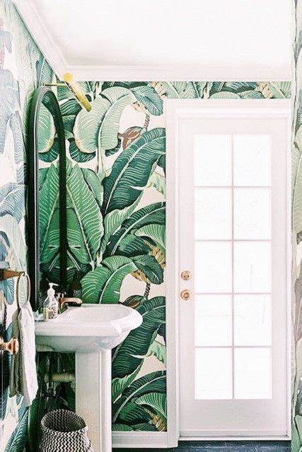 Banana Bath | Tropical bathroom decor, Bathroom wallpaper, Tropical bathroom