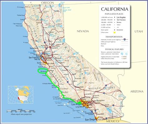 Map Of California Pacific Coast Highway 1 – Map Of Usa District ...