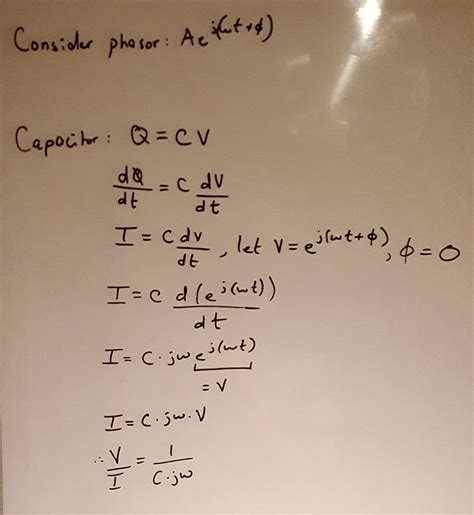 ☑ Derive Reactance Of A Capacitor