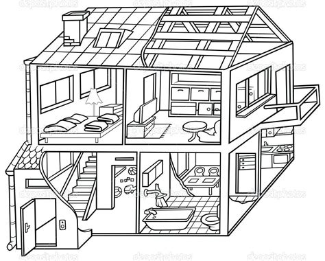 Inside House Coloring Pages at GetColorings.com | Free printable ...