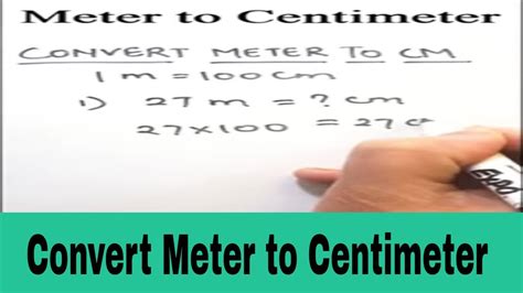 How to Convert Meter to Centimeter / Converting meter to centimeter / m ...