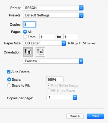 Selecting Basic Print Settings - Mac